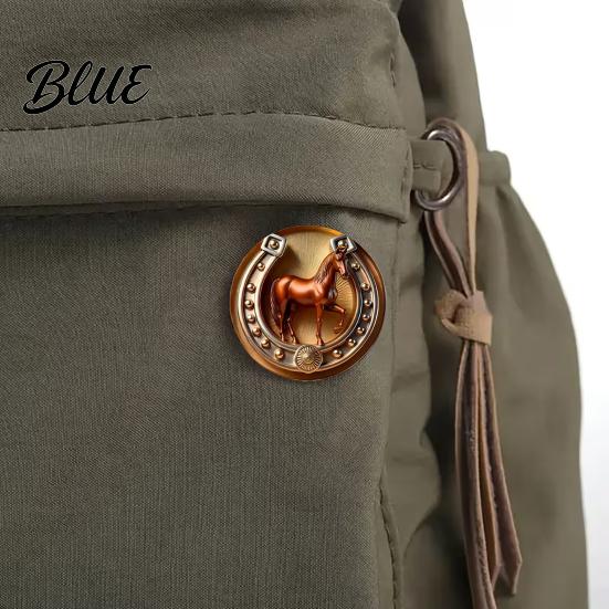 Detachable Brooch Necklace Pin Retro Horseshoe Design Scratch Resistant