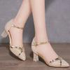 Gouden Dames Sandalen Party Hoge Hakken Instappers Effen Sexy voor Dames Kwaliteit Bruiloft Party Nachtclub Pailletten Gesp Schoenen voor Vrouwen