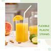 100PCS Disposable Straws, Colorful Bendable And Straight Straws, Food-Grade PP Safe Drinking Straws for Milk Tea Juice Drinks Party Use