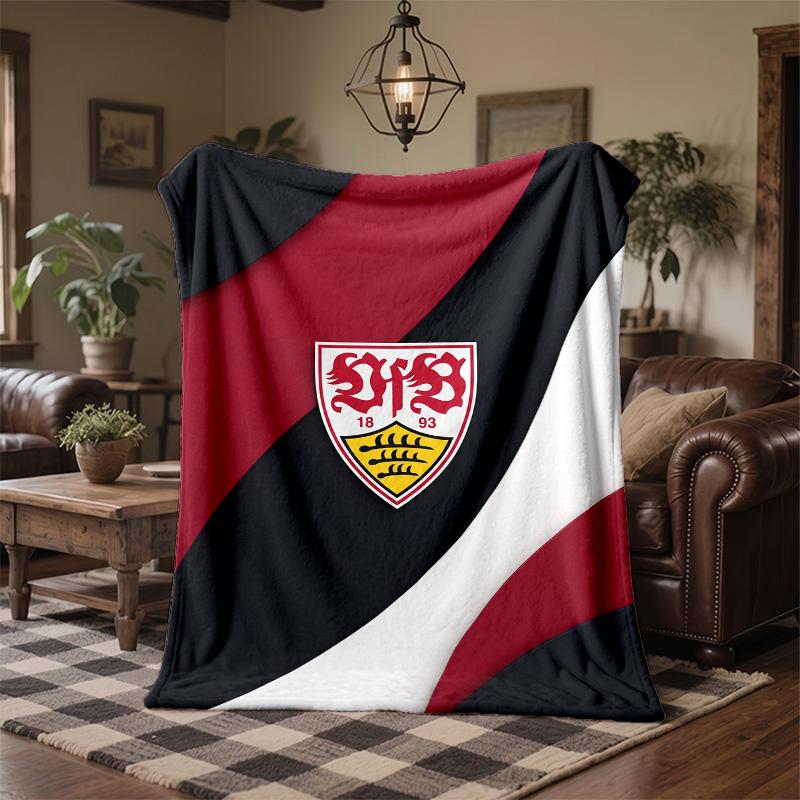VfB Stuttgart Fußball Druck Flanelldecke Weich Warm Sofa Bett Überwurfdecke Für Zuhause Büro Schlafzimmer
