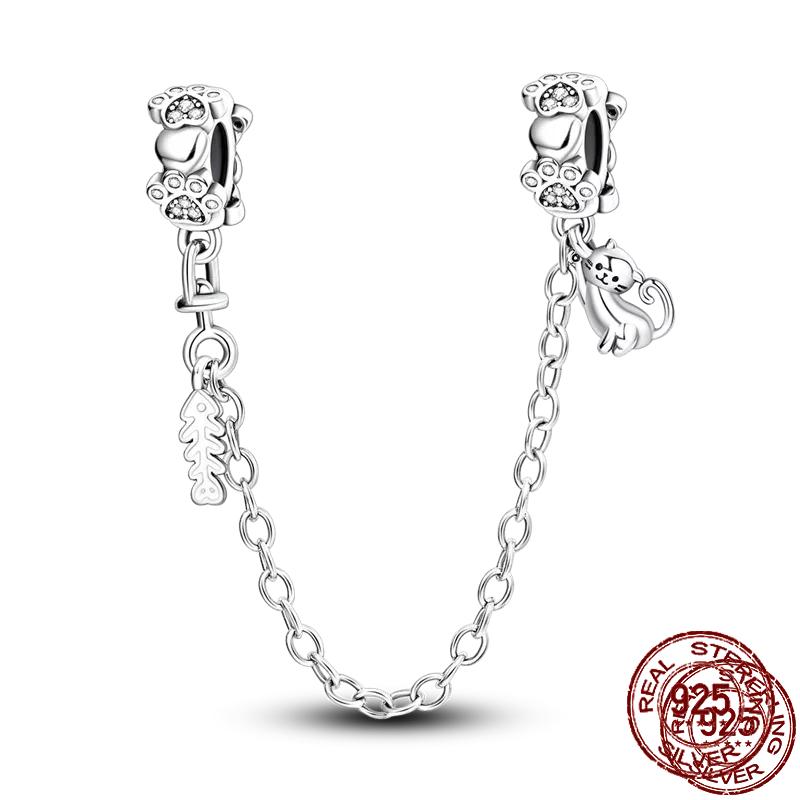 Inlaid Zircon Charm Beads Copper Color Love Heart Snake Dangle Fit Original Bracelet Charms Pendant Jewelry