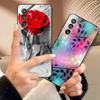 For Samsung M36 5G Case M366B Cute Flowers Cat Painted Shockproof Silicone Back Cover For Samsung Galaxy M36 M35 M34 Phone Cases