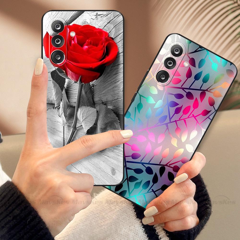For Samsung M36 5G Case M366B Cute Flowers Cat Painted Shockproof Silicone Back Cover For Samsung Galaxy M36 M35 M34 Phone Cases