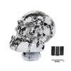 Skull Shape Gear Shift Knob Resin Mixed Pattern Manual Shifter Handle Universal Suitable For Car Modification Accessory