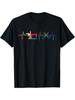Men'S Medical-Themed T-Shirt with EKG Heartbeat Monitor And Medical Icons Stethoscope And Multicolor ECG Line Design Fun