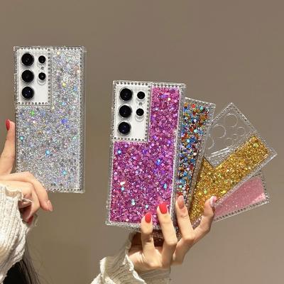Luxuriöse glänzende Diamant-Glitzer-Pailletten-Hülle für Samsung S25 Edge S24 Plus S23 S22 S21 Ultra S20 FE A56 A36 A26 A16 A14 A15 Hülle