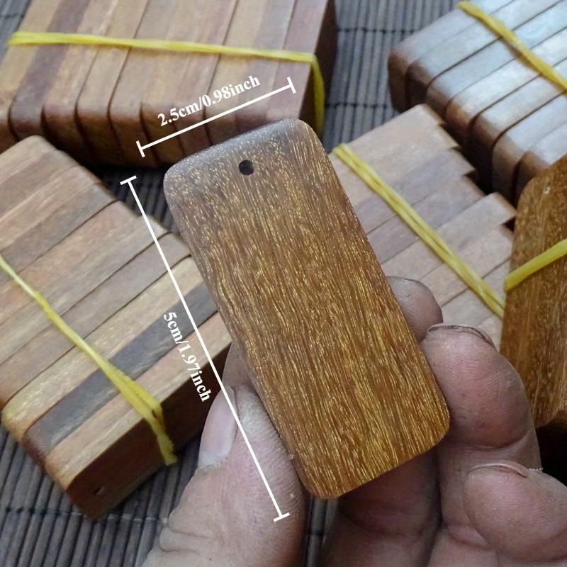 2pcs Purple Sandalwood Necklace, Blank Laser Engraving Material, Ebony Pendant, Accessory, Semi-finished Wooden Plaque Pendant