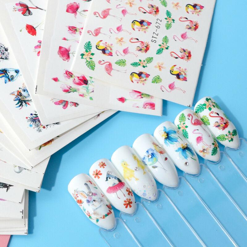 

15 листов Nail Art Наклейки Водный перенос Наклейки Сова Олень DIY Советы Украшение