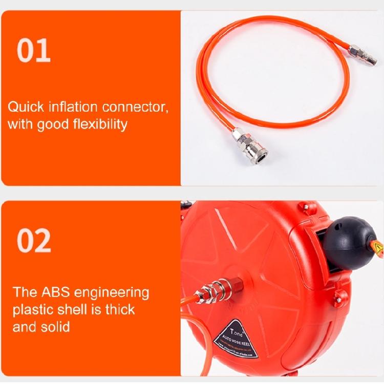 Functional Garden Hoses Reel with Wear Resistant PU Material 180° Swivel Hoses Reel for Long Lasting Performances