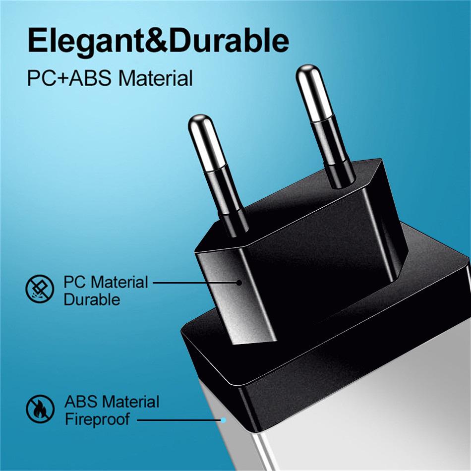 4-Port USB Power Adapter 5V 3A Multi-Port Charger for Mobile Phones
