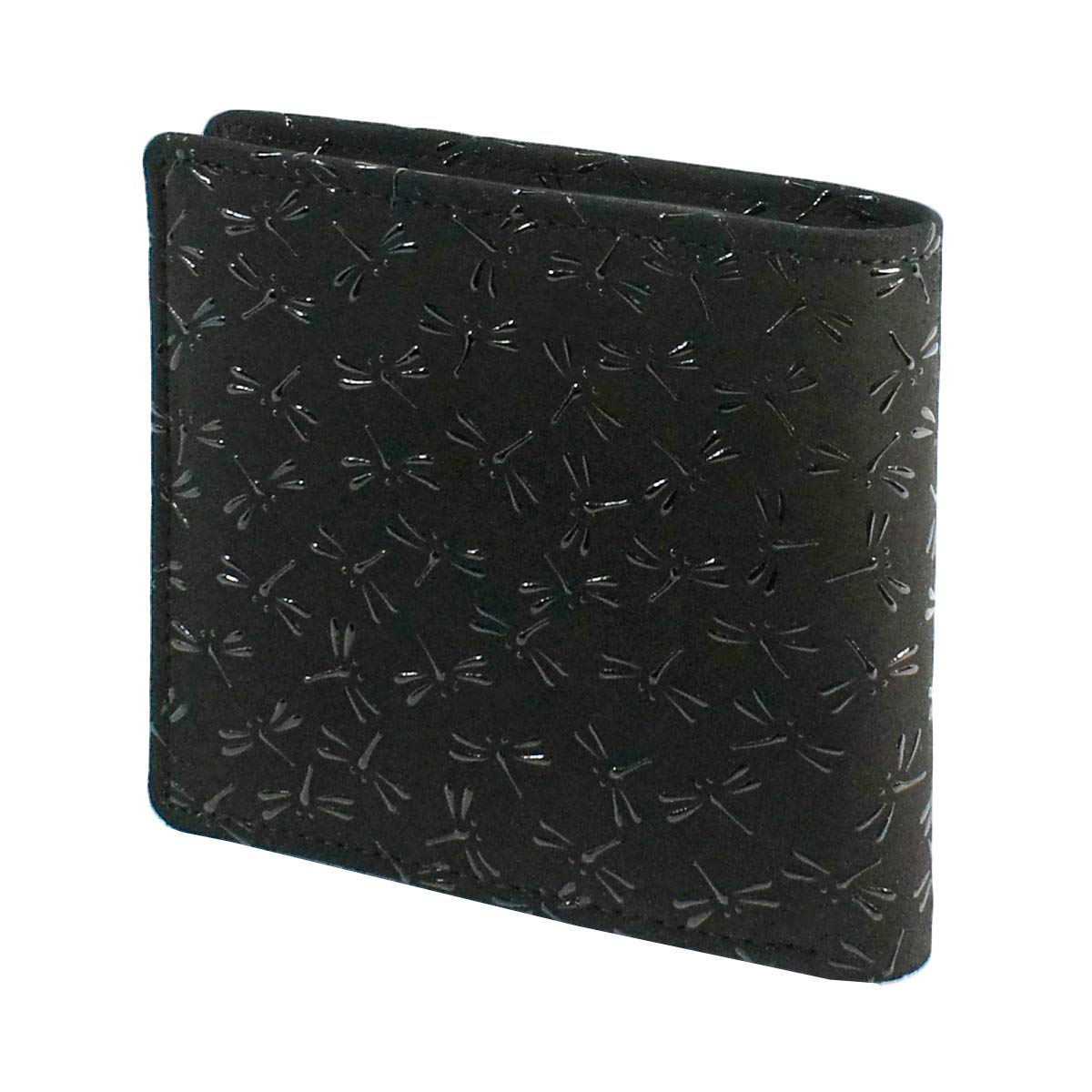 

Inden Bifold Wallet Bill C Тонкий Deerskin Черный x Черный Лак Узор Стрекоза [Indenya] 2003-01-008 чёрный