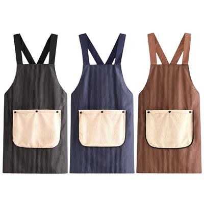 No-Tie Cross Back Chef Apron Comfortable Cross-Back Kitchen Apron Easy To Clean for Men & Women Cooking Baking Grilling BBQ