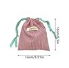 Checkered Pattern Lipstick Makeup Bag With Drawstring Simple Jewelry Handbag Large Capacity Storage Pouch