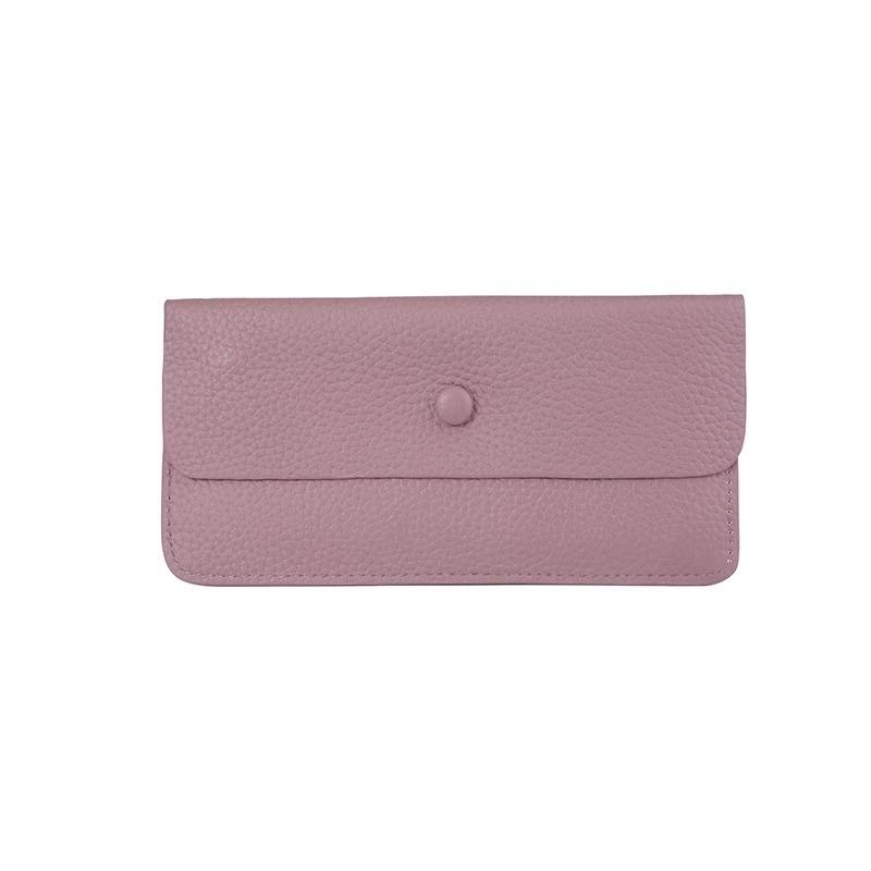 Long Genuine Leather Wallet Women's Versatile Ultra-Thin Soft Leather Cact Money Clip Card Holder Large Cy Holder Clutch Purse
