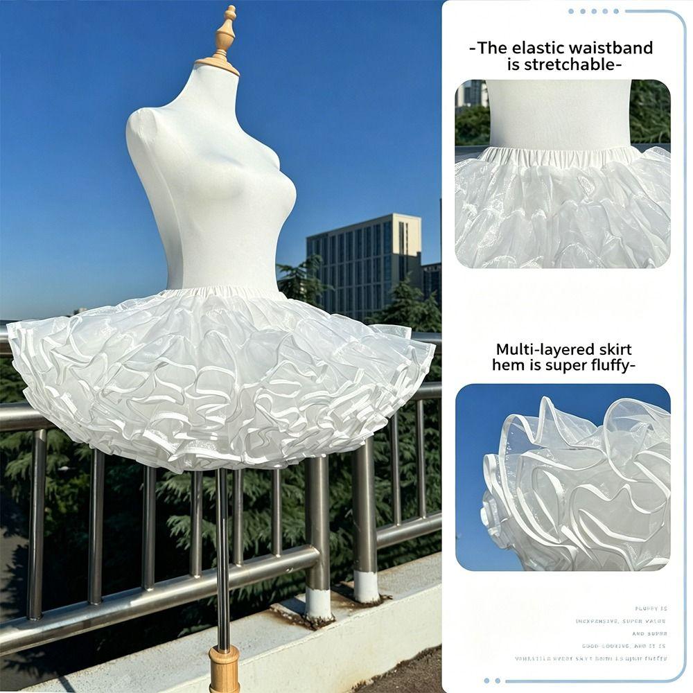 Jupon sans cerceau Crinoline Robe de bal blanche Jupes jupon Jupon de mode Robe de mariée