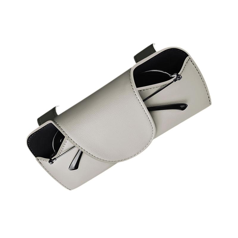 

Car Magnetic Glasses Casecar Sun Visor Organizer Glasses Case Car Storage Sunglasses Frame Sunglasses Storage Car Glasses Clip сірий колір