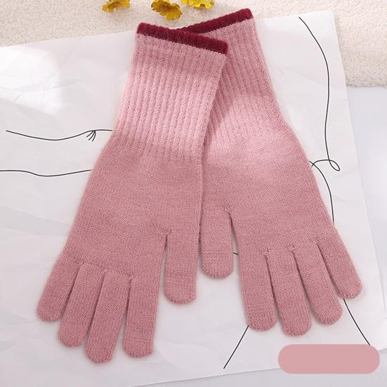 1 Pereche Mănuși Lungi Tricotate cu Degete pentru Ecran Tactil Mănuși de Iarnă pentru Călărie pentru Sporturi în Aer Liber Mănuși Calde pentru Exterior