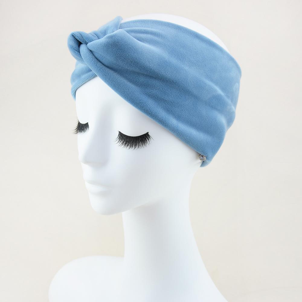 New Winter Simple Cross Headband For Women Handmade Solid Color Elastic Knot Turban Bandage Yoga Hair Accessories