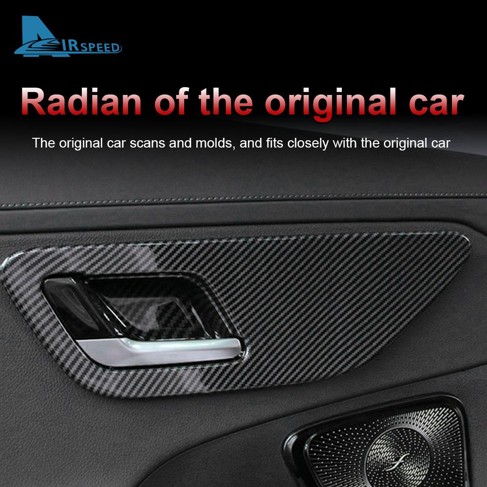 For Mercedes Benz C Class W206 2025 2025 Carbon Fiber ABS Car Inner Door Handle Bowl Frame Cover Interior Trim Auto Accessories