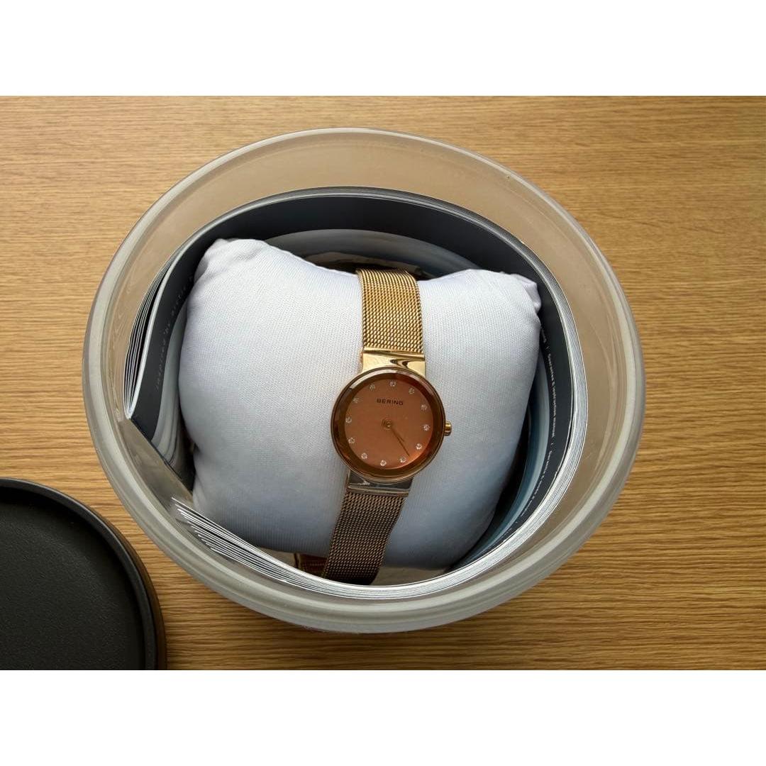 Used BERING pink gold watch