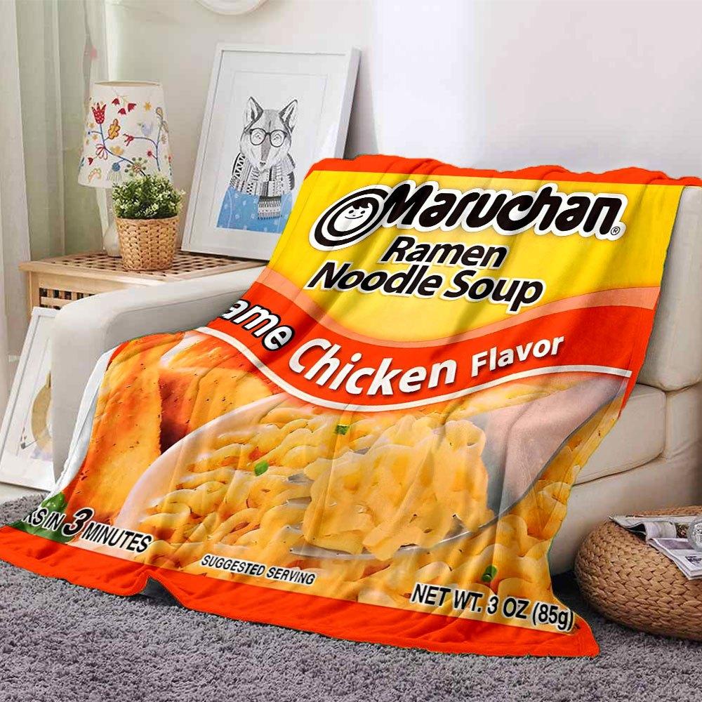 Maruchan Chicken Flavor Ramen Noodle Soup Home Customize Your Name Blankets Comfortable Soft Lightweight Blanket For All Seasons Perfect For Picnics
