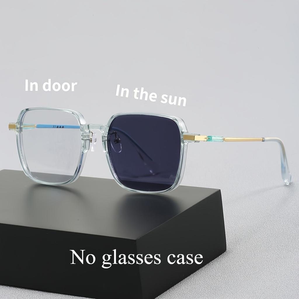 1 para okularów unisex kwadratowych fotochromowych zmieniających kolor do telefonu i komputera - Stylowe i wszechstronne okulary
