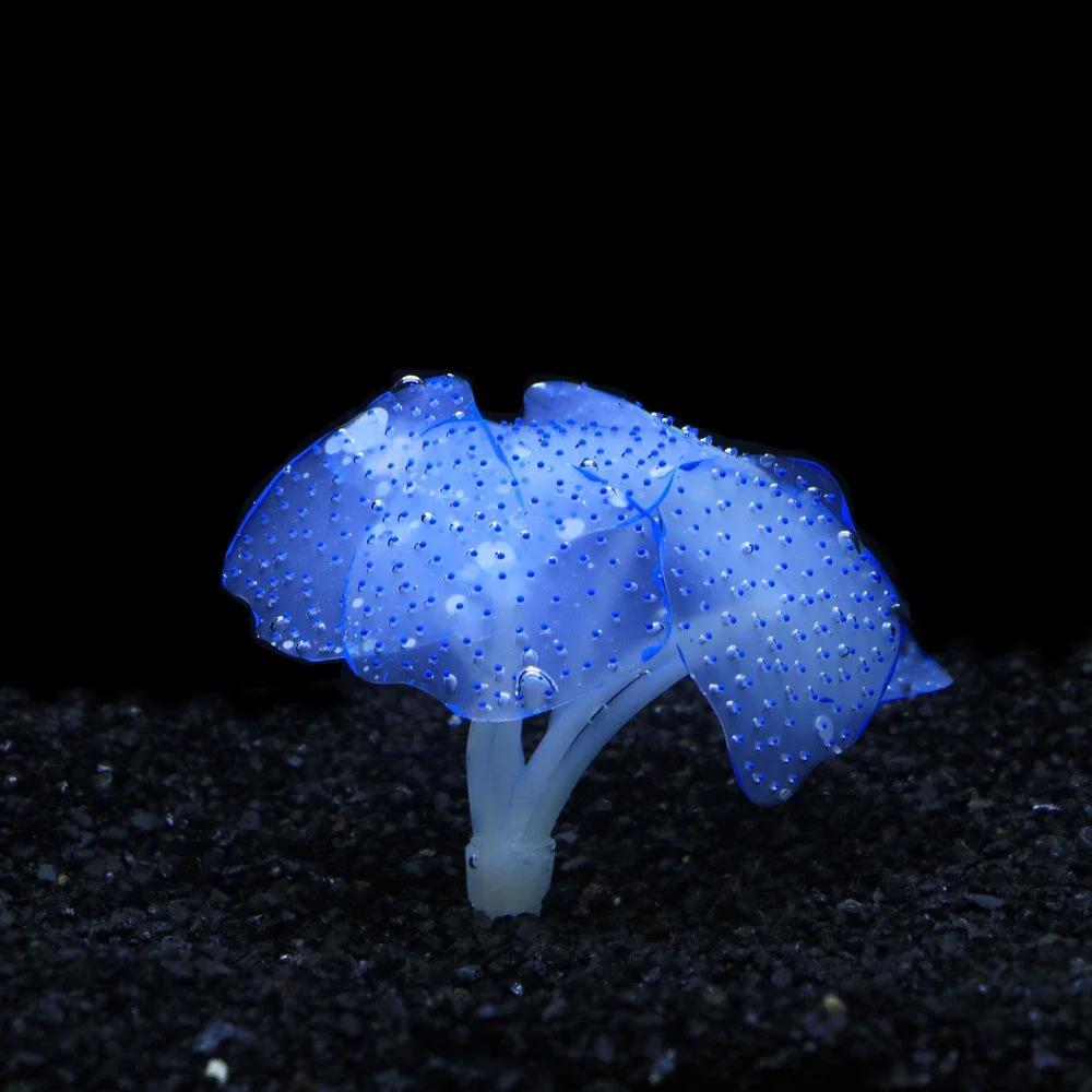 Aquarium Fluorescent Coral Decoration Artificial Silicone Glowing Coral Plants Fish Tank Ornament Aquarium Decoration Supplies