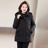 Winter New Middle-aged and Elderly Fashion Down Cotton-padded Clothes Women's Year Winter Thickened Foreign Style Mother Clothes Cotton-padded Jacket
