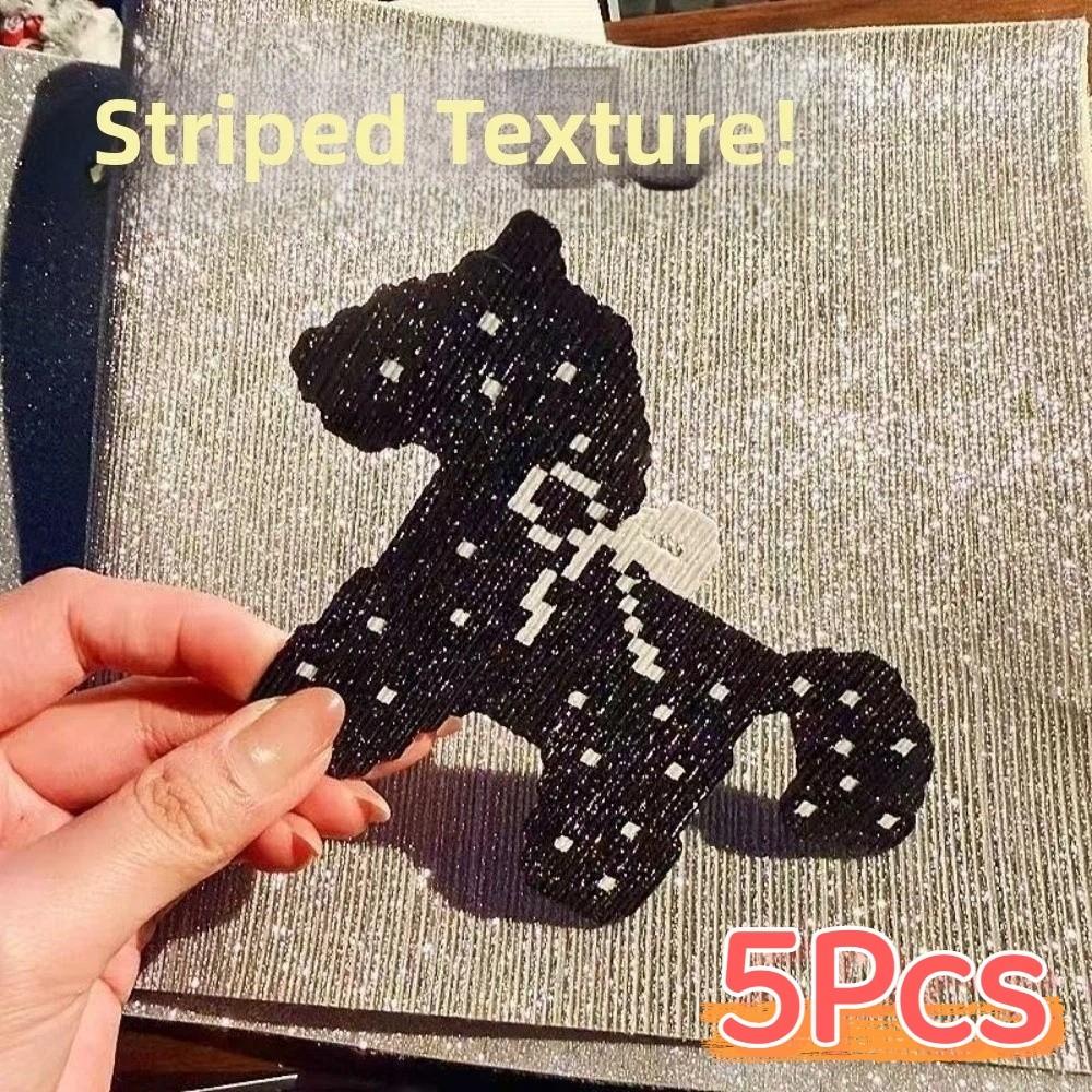 5Pcs Strawberry Silver Glitter Baking Cloth Fuse Beads Heat Resistant Ironing Sheets Handmade Hobby