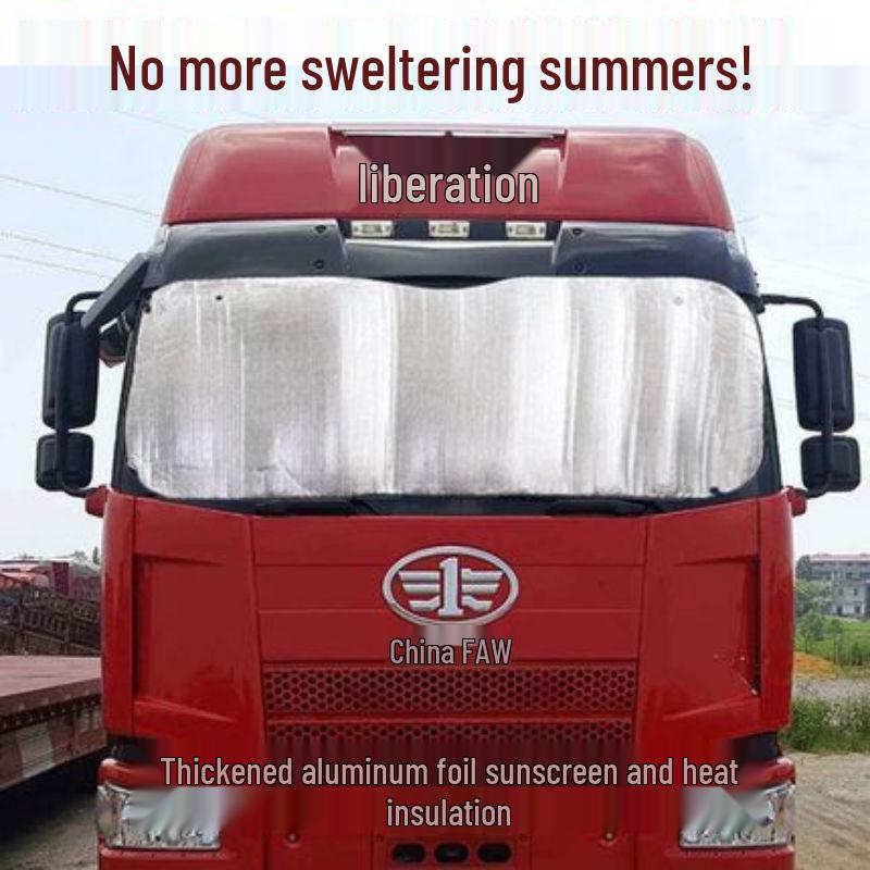 

Jiefang J6P/JH6 Cab Windshield Sun Visor - Truck Accessories Thickened Front Shade 60*130CM