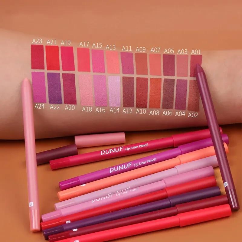 23 Kolory Piankowy Lipliner Trwały Wodoodporny Szminka w Pisaku Miękka Mgiełka Delikatne Różowe Brązowe Fioletowe Kolory Matowa Kredka do Konturowania Ust