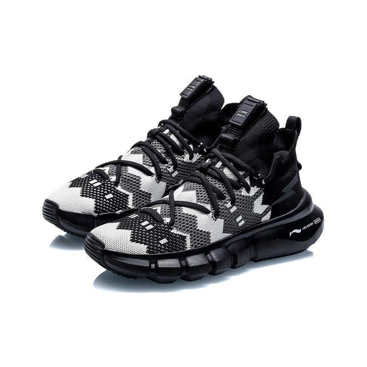 Neil Barrett X Li Ning Essence 2.3 Vintage Basketballschuhe Damen Mid Top Schwarz/Weiß AGBQ128-2