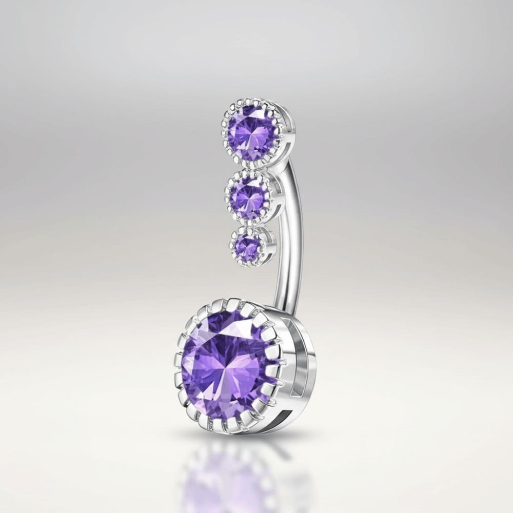 Elegant Gem Navel Piercing Copper Shiny Body Jewelry Fashion Crystal Ball Belly Button Rings  Men