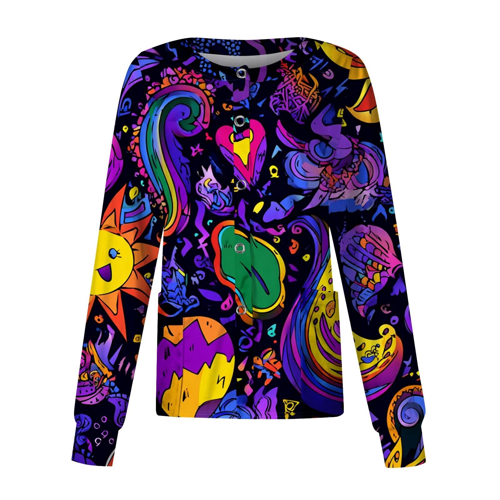 

Женский повседневный кардиган с длинными рукавами на одной пуговице, защитный костюм с животным принтом M