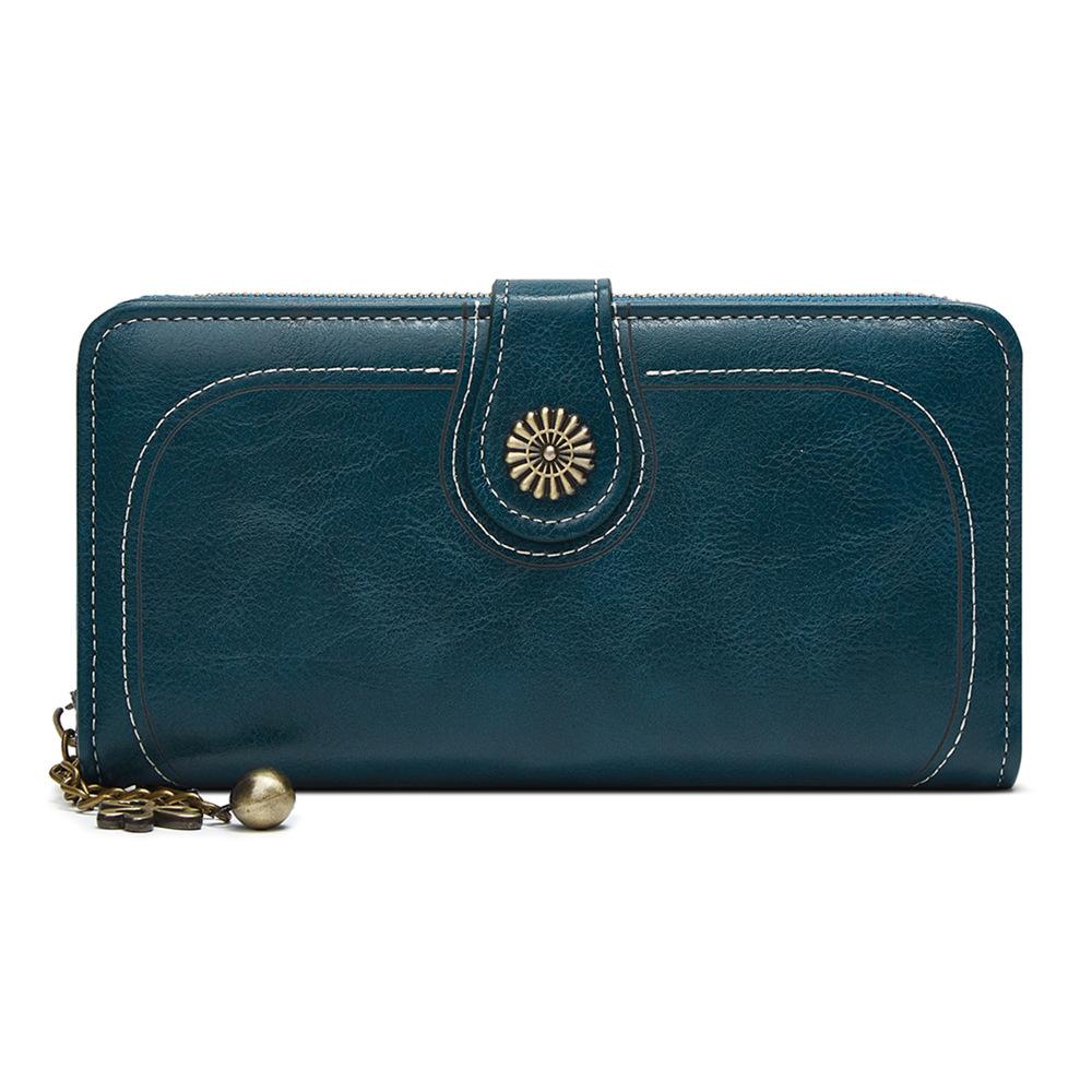 Ladies Wallet Genuine Leather Long Multifunctional Vintage Women's Wallet