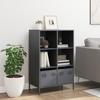 VidaXL Buffet haut anthracite 68x39x103,5 cm acier, armoire à livres, armoire à livres moderne, étagère à livres, étagère et 851384