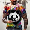 Funny Panda T-Shirts Animal 3D Print Streetwear Men Women Casual Fashion Oversized Short Sleeve T Shirt Male Tees Tops Clothing