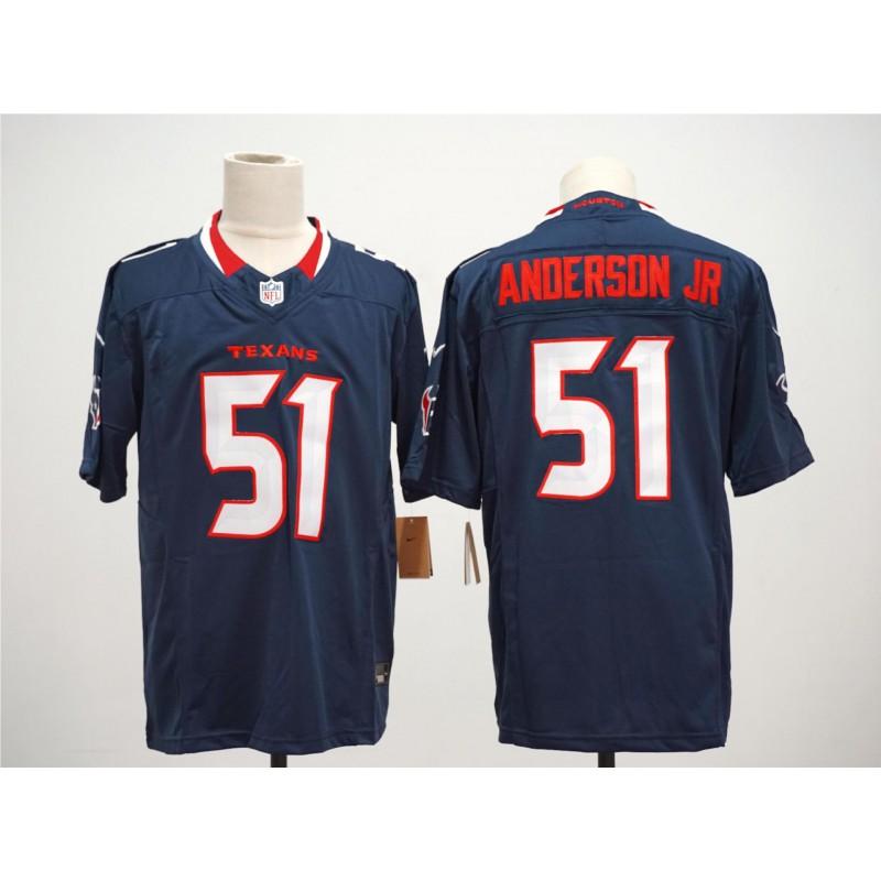 Houston Texans NFL Football Jersey Mens Sportswear Performance Tee Fall Winter Breathable Fan Apparel