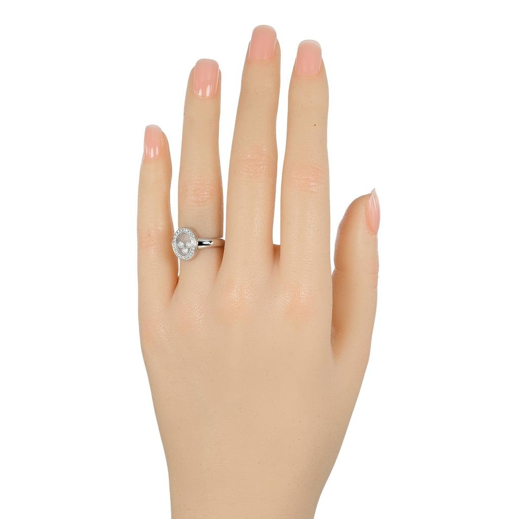 Chopard Happy Diamond Ring K18 White Gold/diamond #4.5(US Size) 6.2g Women Used