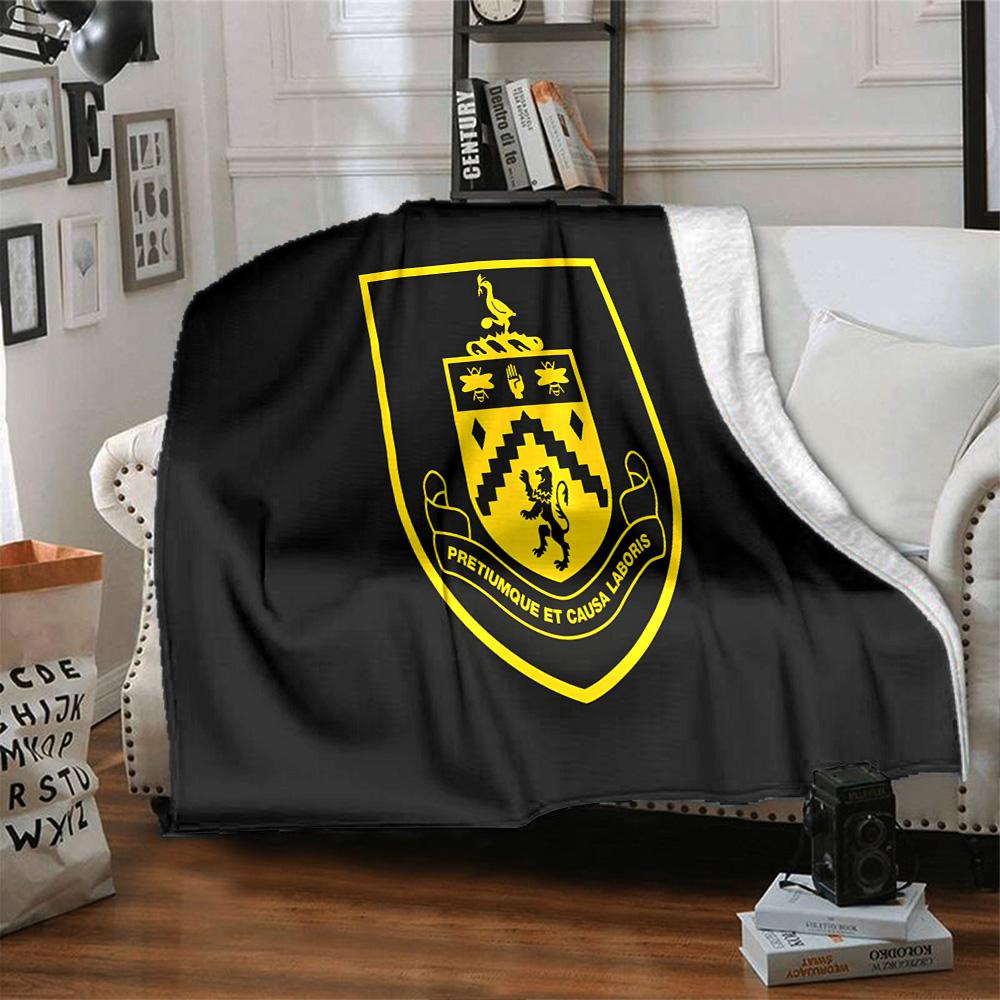 Football Club Burnley Flannel Blanket, Soft Polyester, Modern Design, All-Season for Camping, Travel, Gifts for holidays or birthdays