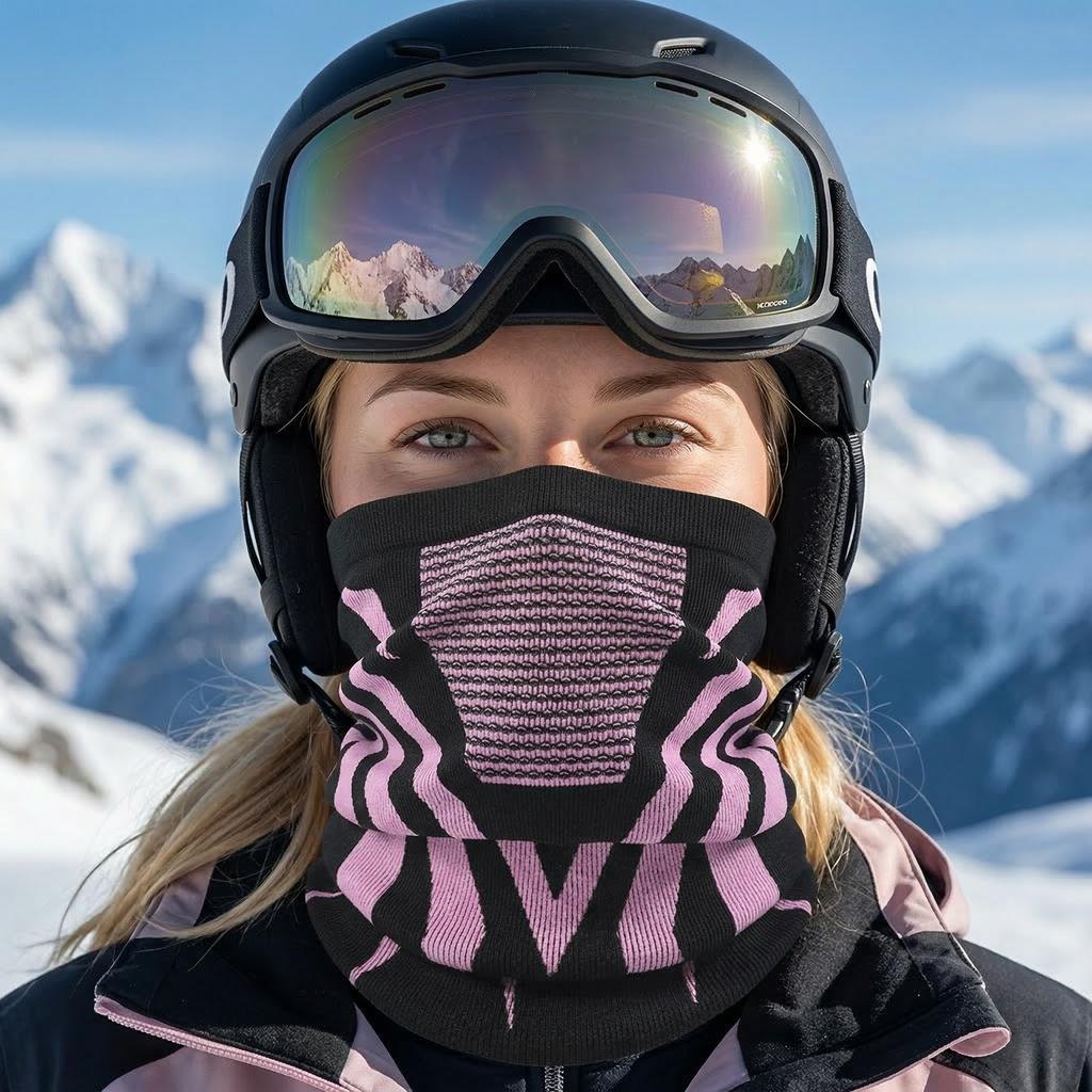 Winter Men Women Warm Skiing Mask Scarf Elastic Breathable Half Face Mask For Cycling Outdoor Sports Running Hiking Fishing
