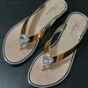 Women's Floral Flip Flops Summer Flats Shoes Casual Lightweight Beach Sandals