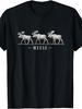 Men's Funny Vintage Moose T-Shirt - Three Moose Meese Graphic Retro Design, Round Neck Casual Tee Suitable for Daily Wear, Machine Washable, - Fit for