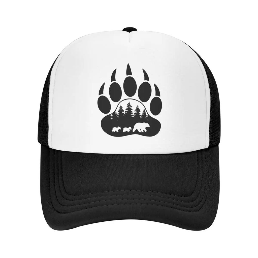 Custom Punk Unisex Animal Mama Bear Paw Trucker Hat Adult Adjustable Baseball Cap Unisex Women Hip Hop Dad Hat