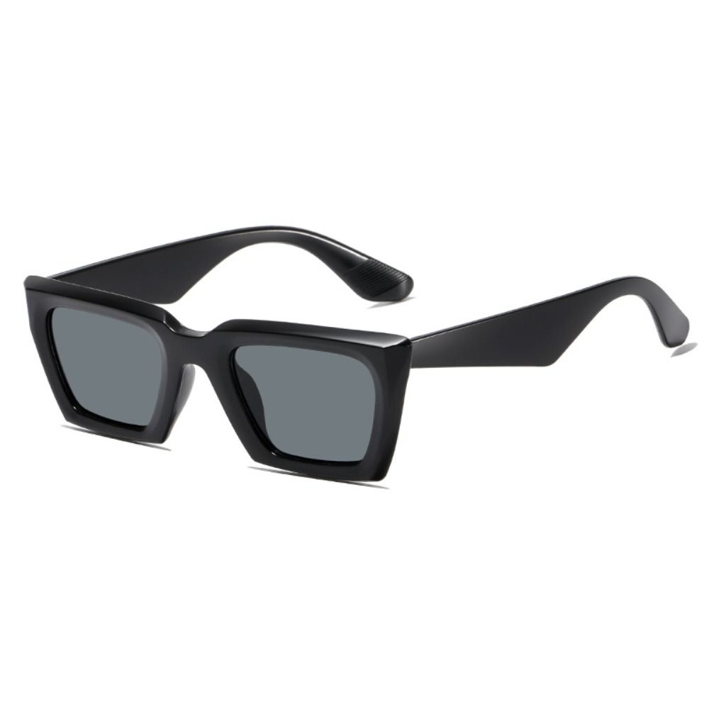 Sun-Protective Driving Glasses Punk Black Shades Glasses Square Frame Sunglasses  for Women Men