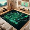 Abstract Geometric Theme Crystal Velvet Floor Rug Personalized Custom Name Text Warm Carpet Home Decoration