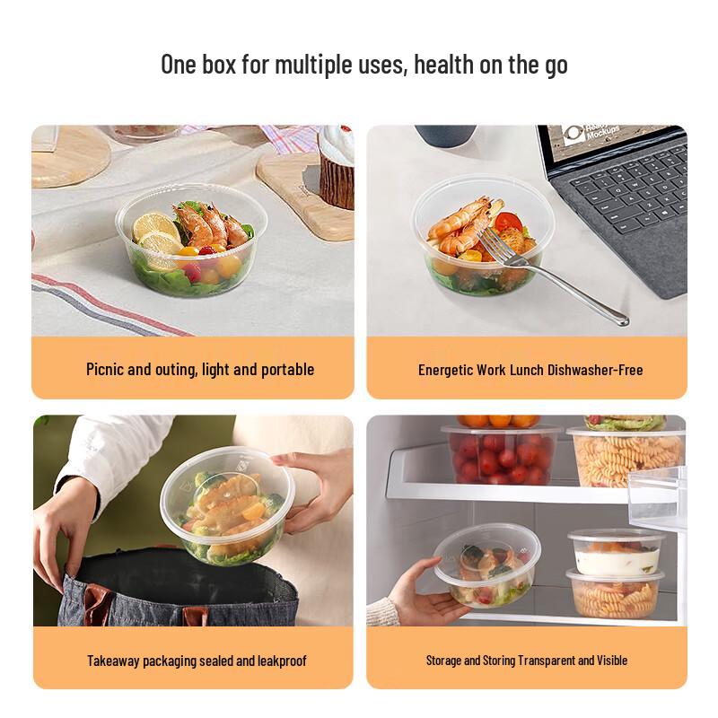 Meiliya Disposable Round Food Containers