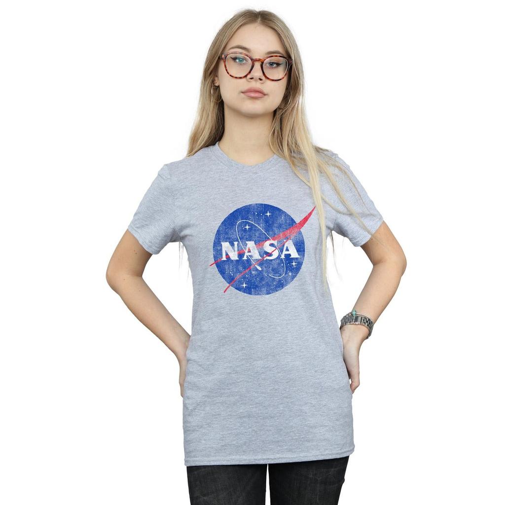 NASA Damen/Damen Klassisches Insignia Logo Boyfriend T-Shirt