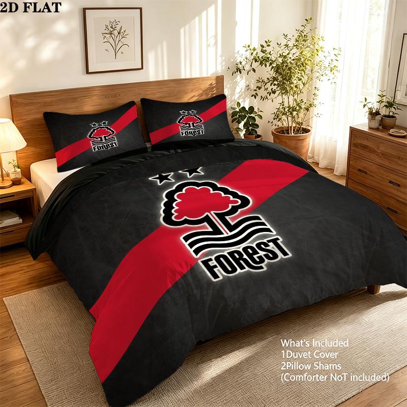 Nottingham Forest Pattern Bedding Quilt Set  Home Decoration  Gift (1 * duvet cover + 2 * pillowcase  without core)