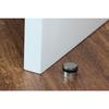Butée de porte - Inox Mate - I-163 - Adhésif au sol - Acier inoxydable - Silicone noir